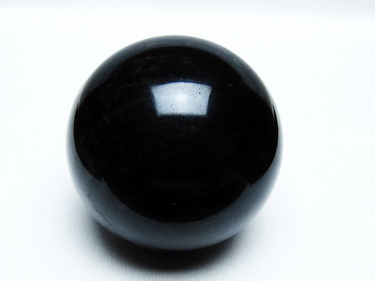 モリオン 純天然 黒水晶 丸玉 69mm [T572-10108] 1枚目
