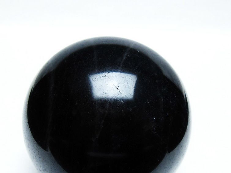 モリオン 純天然 黒水晶 丸玉 71mm [T572-10152] 2枚目
