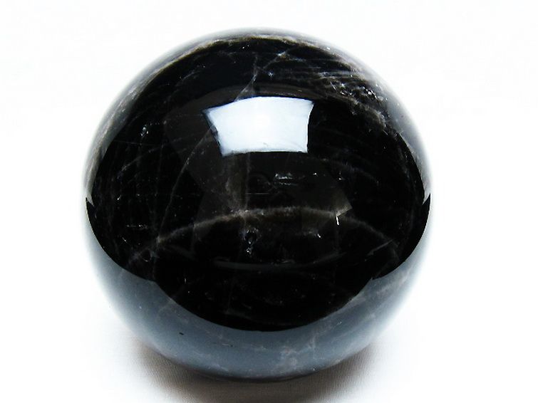 2Kgモリオン 純天然 黒水晶 丸玉 115mm [T572-10749] 1枚目