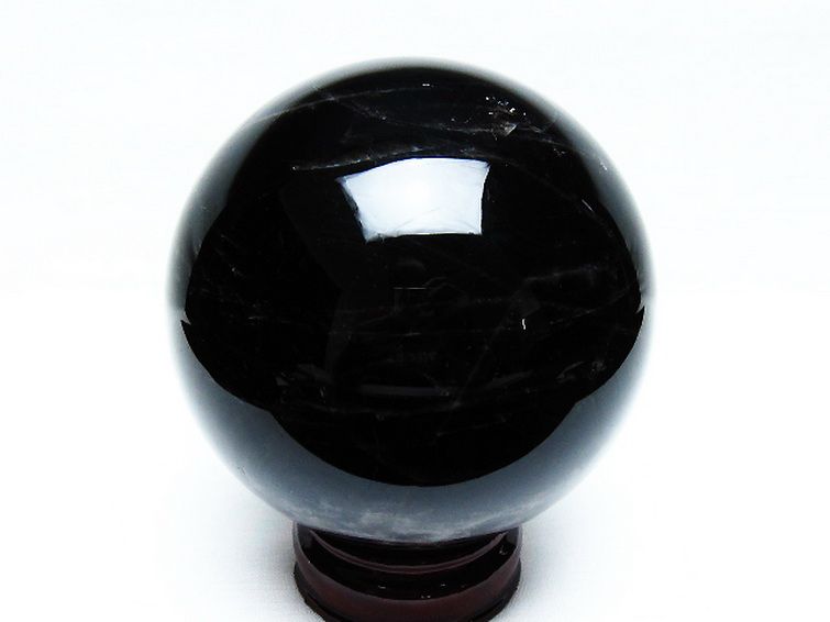 1.5Kgモリオン 純天然 黒水晶 丸玉 105mm [T572-10790] 3枚目