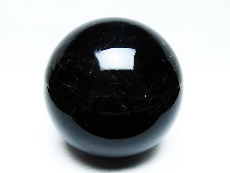 1.8Kgモリオン 純天然 黒水晶 丸玉 113mm [T572-10803] 1枚目