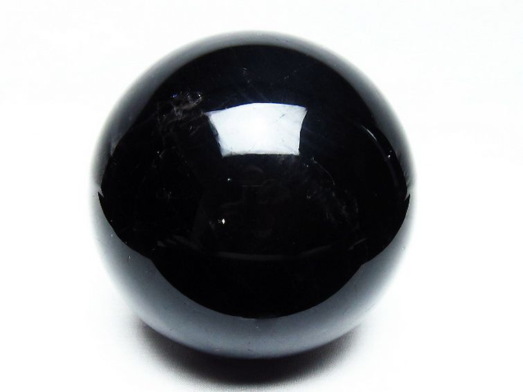 2.2Kgモリオン 純天然 黒水晶 丸玉 120mm [T572-10813] 1枚目