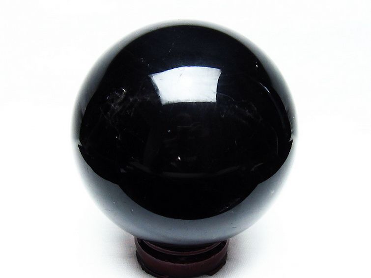 2.2Kgモリオン 純天然 黒水晶 丸玉 120mm [T572-10813] 3枚目