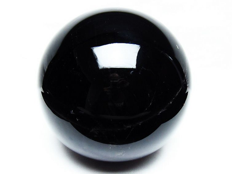 6.6Kgモリオン 純天然 黒水晶 丸玉 170mm [T572-10816] 1枚目