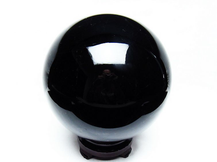 6.6Kgモリオン 純天然 黒水晶 丸玉 170mm [T572-10816] 3枚目