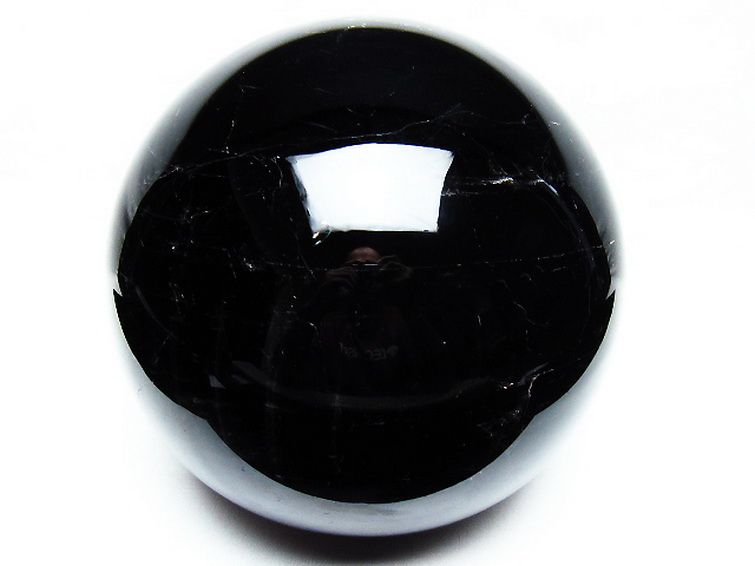 6.1Kgモリオン 純天然 黒水晶 丸玉 167mm [T572-10849] 1枚目