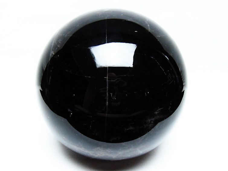 4.3Kgモリオン 純天然 黒水晶 丸玉 150mm [T572-10818] 1枚目