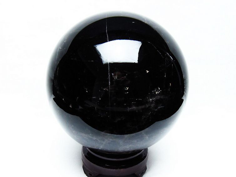 4.3Kgモリオン 純天然 黒水晶 丸玉 150mm [T572-10818] 3枚目