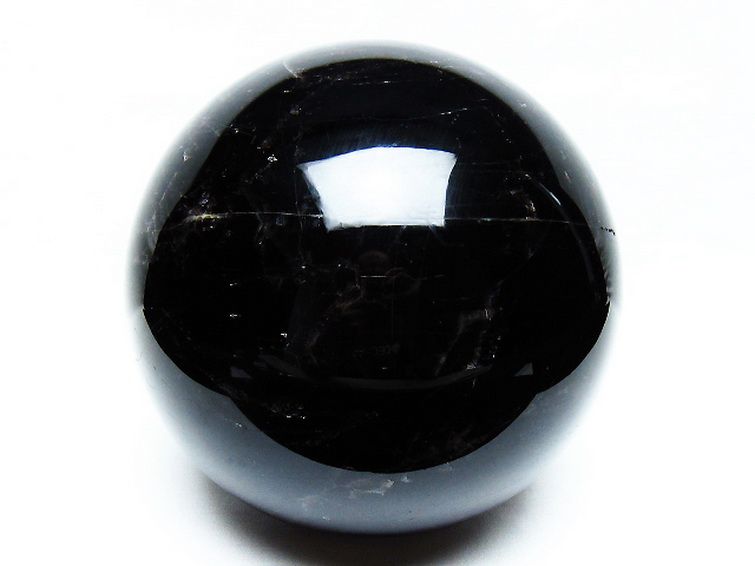 4.8Kgモリオン 純天然 黒水晶 丸玉 155mm [T572-10826] 1枚目