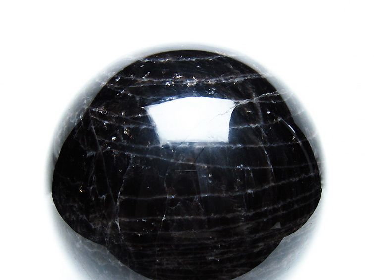 4.2Kgモリオン 純天然 黒水晶 丸玉 145mm [T572-10829] 2枚目