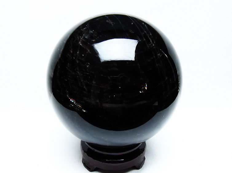 3.8Kgモリオン 純天然 黒水晶 丸玉 145mm [T572-10833] 3枚目