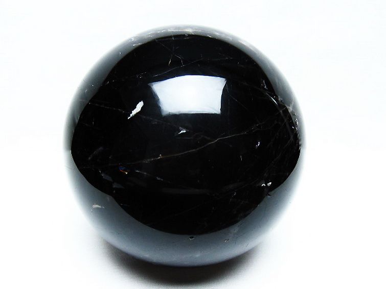3.4Kgモリオン 純天然 黒水晶 丸玉 138mm [T572-10836] 1枚目