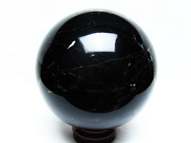 3.4Kgモリオン 純天然 黒水晶 丸玉 138mm [T572-10836] 3枚目