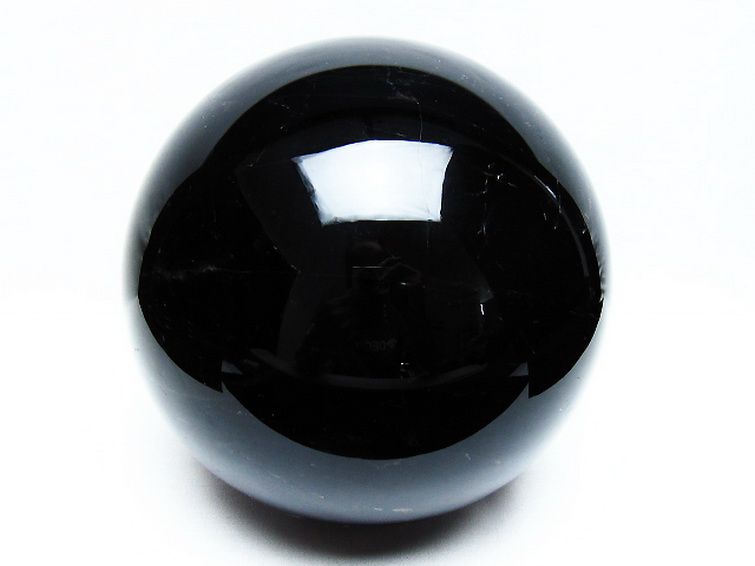モリオン 純天然 黒水晶 丸玉 81mm [T572-11001] 1枚目