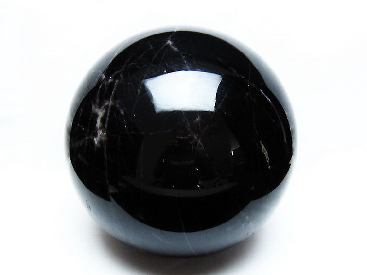 13.4Kgモリオン 純天然 黒水晶 丸玉 215mm [T572-10876] 1枚目