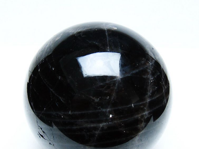 1Kgモリオン 純天然 黒水晶 丸玉 90mm [t572-11552] 2枚目