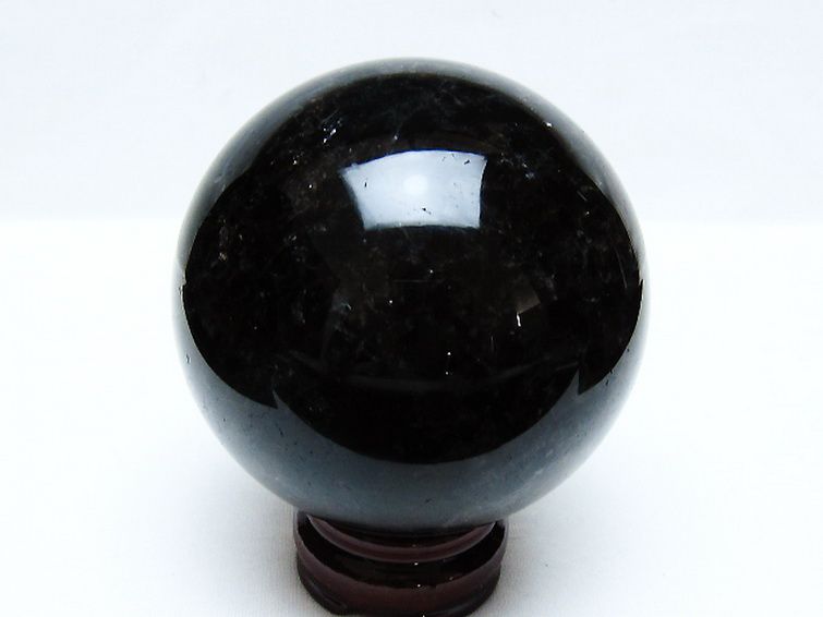 1Kgモリオン 純天然 黒水晶 丸玉 90mm [t572-11571] 3枚目