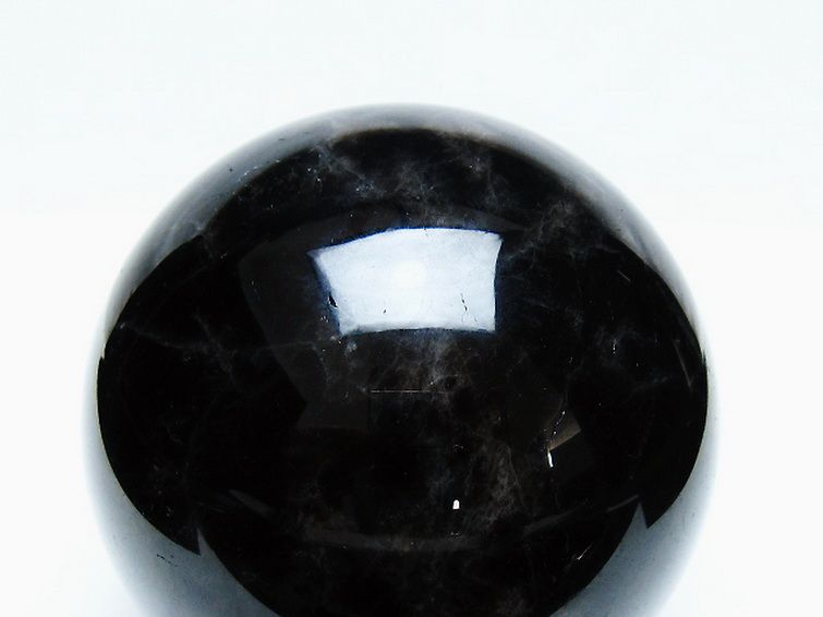 1.1Kgモリオン 純天然 黒水晶 丸玉 92mm [t572-11573] 2枚目