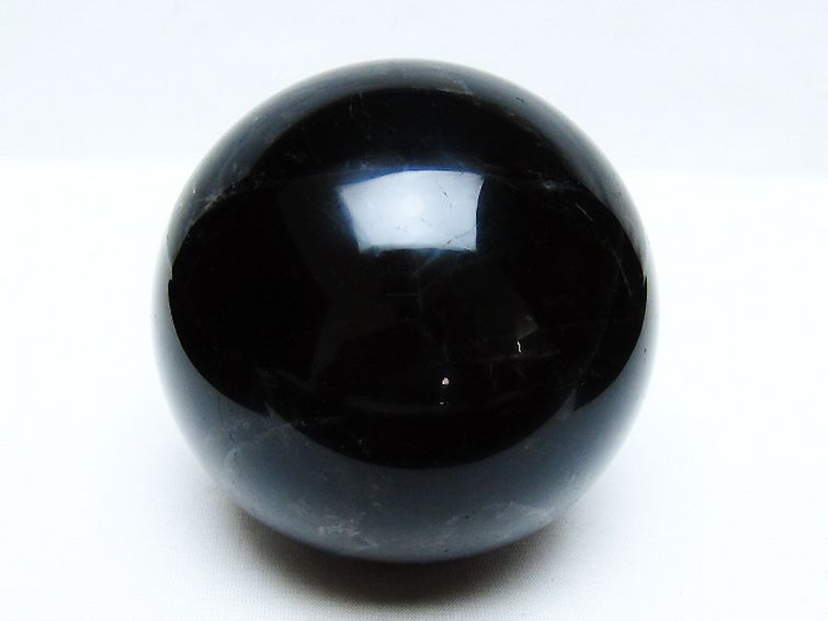 1.1Kgモリオン 純天然 黒水晶 丸玉 92mm [t572-11582] 1枚目