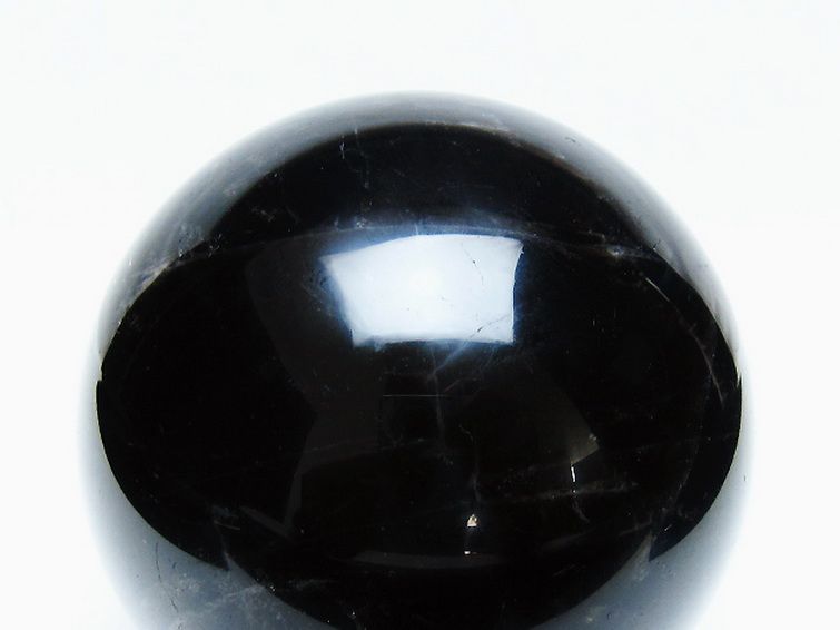 1.1Kgモリオン 純天然 黒水晶 丸玉 92mm [t572-11582] 2枚目