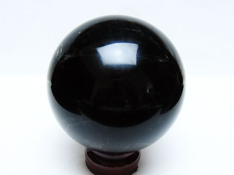 1.1Kgモリオン 純天然 黒水晶 丸玉 92mm [t572-11582] 3枚目