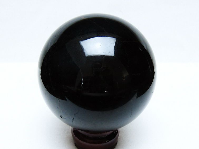 1.1Kgモリオン 純天然 黒水晶 丸玉 92mm [t572-11584] 3枚目