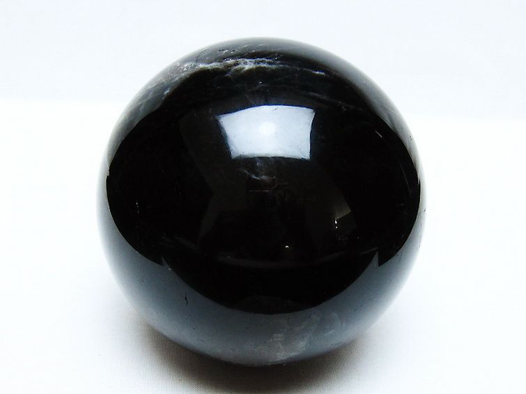 1.3Kgモリオン 純天然 黒水晶 丸玉 98mm [t572-11599] 1枚目