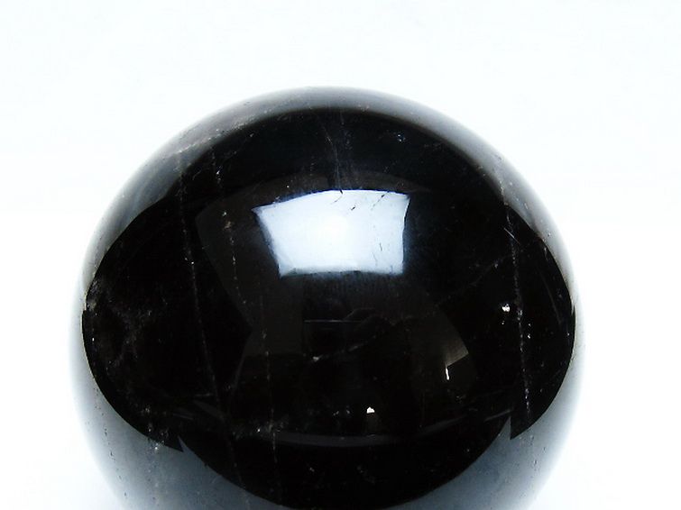 1.3Kgモリオン 純天然 黒水晶 丸玉 100mm [t572-11604] 2枚目