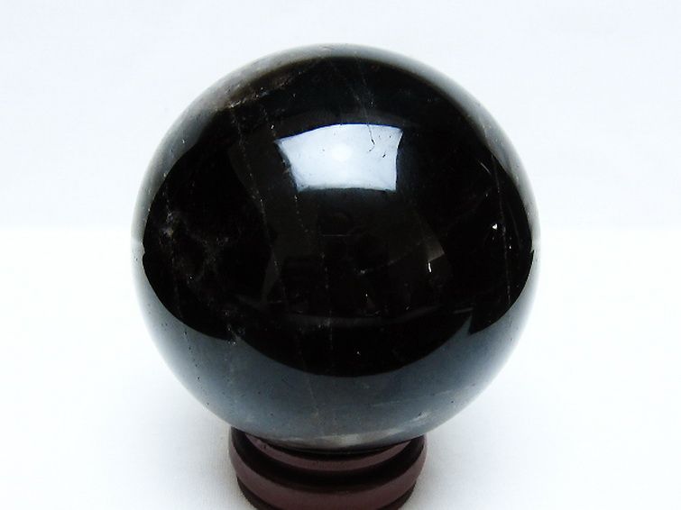 1.3Kgモリオン 純天然 黒水晶 丸玉 100mm [t572-11604] 3枚目