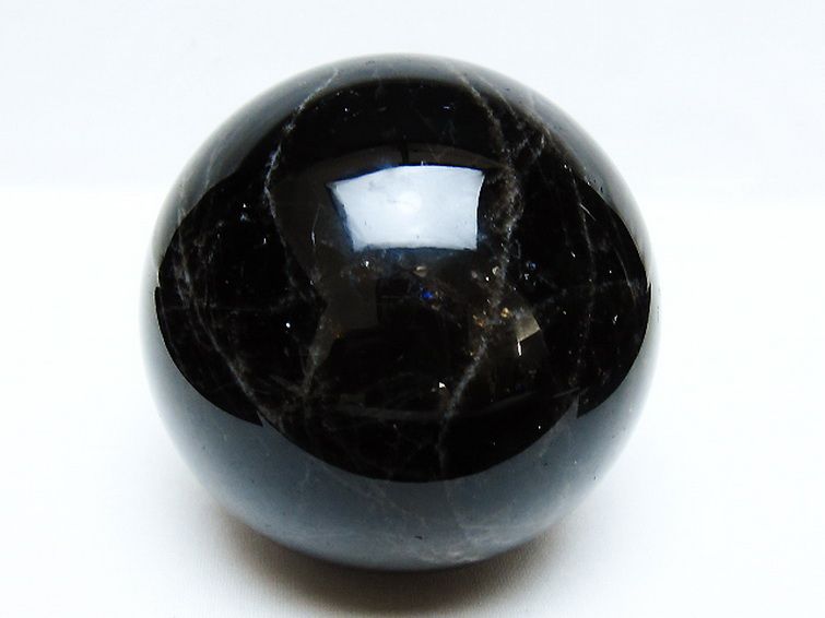 1.5Kgモリオン 純天然 黒水晶 丸玉 108mm [t572-11612] 1枚目