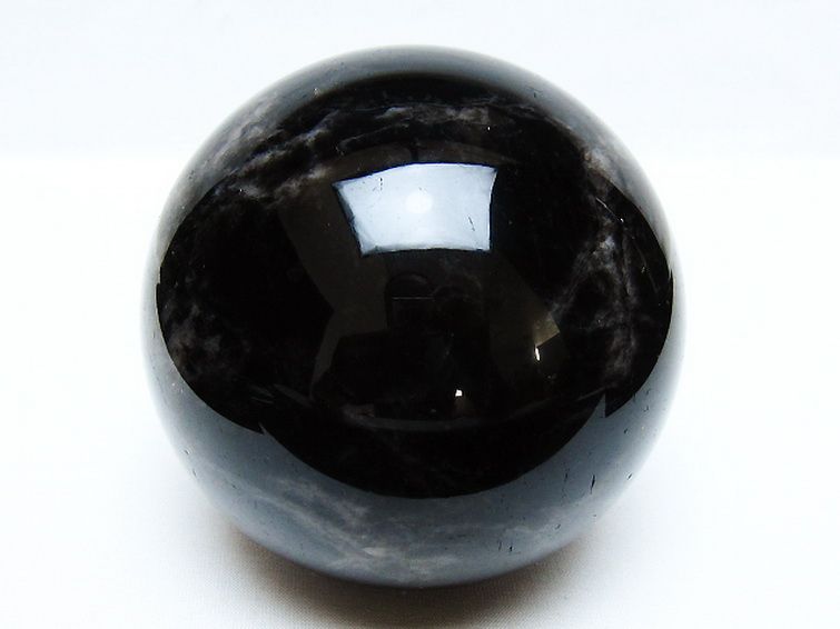 1.3Kgモリオン 純天然 黒水晶 丸玉 97mm [t572-11618] 1枚目