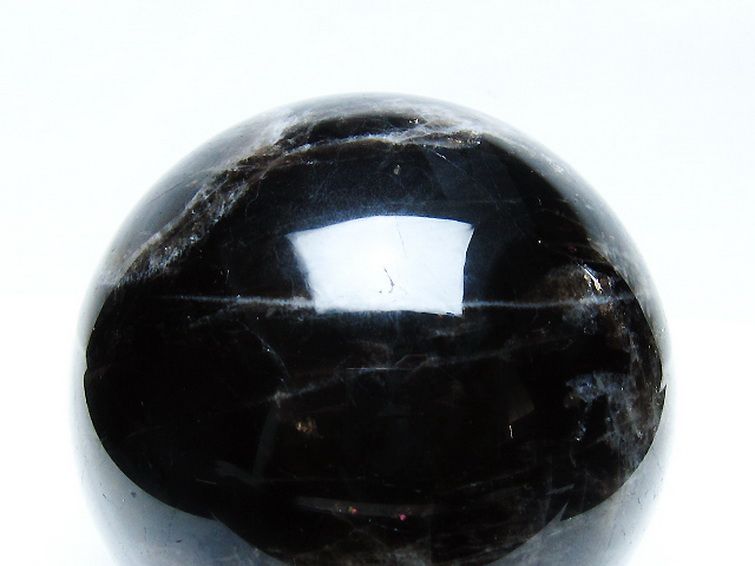 1.8Kgモリオン 純天然 黒水晶 丸玉 115mm [t572-11659] 2枚目
