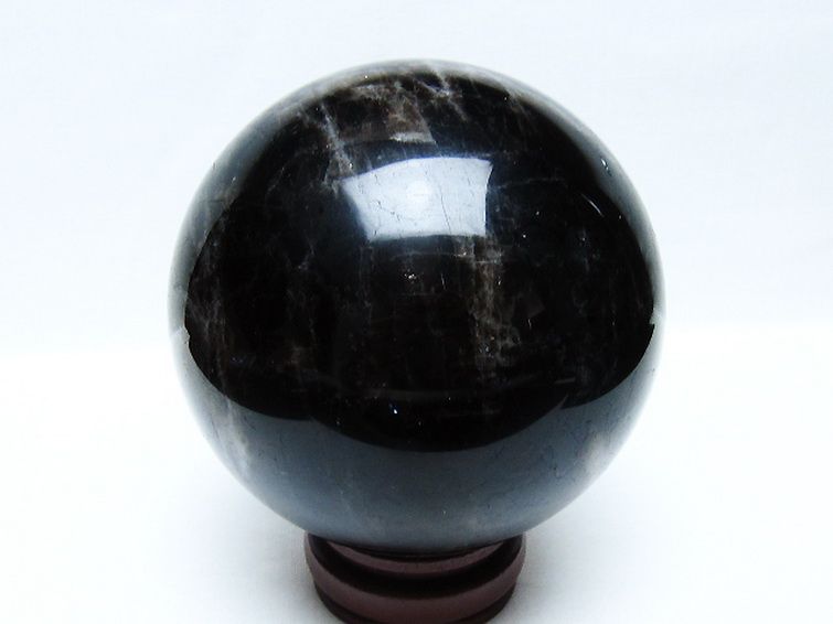 1.8Kgモリオン 純天然 黒水晶 丸玉 115mm [t572-11659] 3枚目
