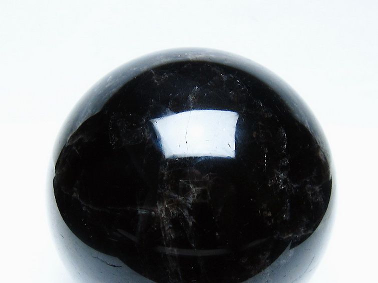 1.6Kgモリオン 純天然 黒水晶 丸玉 110mm [t572-11688] 2枚目