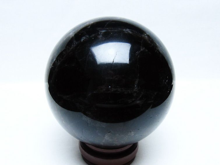 1.6Kgモリオン 純天然 黒水晶 丸玉 110mm [t572-11688] 3枚目