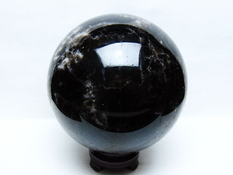 6.9Kgモリオン 純天然 黒水晶 丸玉 175mm [t572-11707] 3枚目