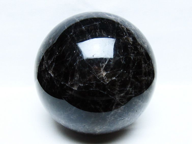 6.2Kgモリオン 純天然 黒水晶 丸玉 167mm [t572-11714] 1枚目