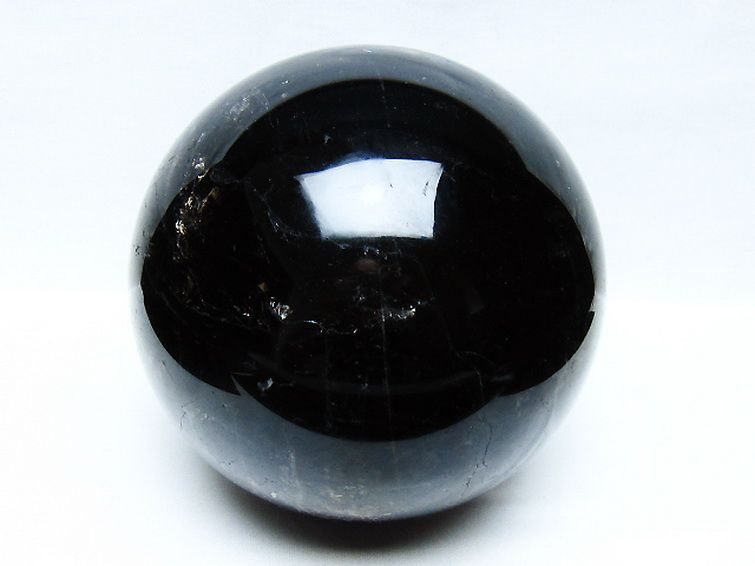 5Kgモリオン 純天然 黒水晶 丸玉 155mm [t572-11716] 1枚目