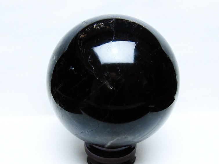 5Kgモリオン 純天然 黒水晶 丸玉 155mm [t572-11716] 3枚目