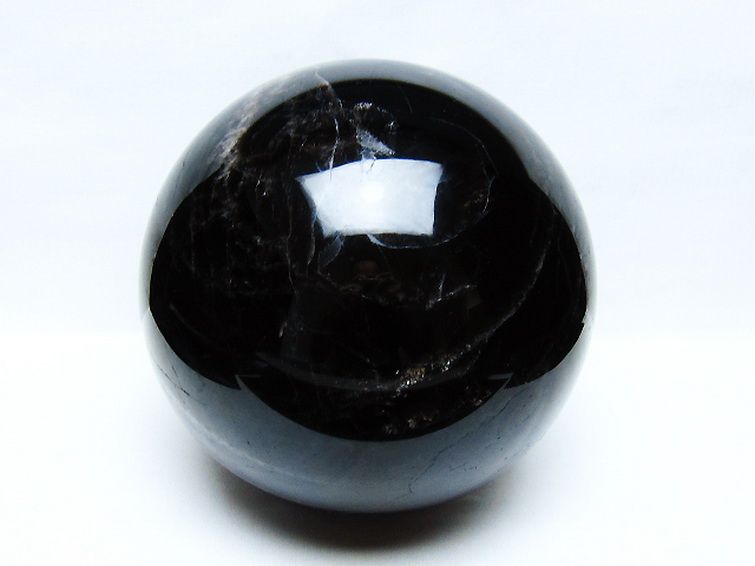 7.9Kgモリオン 純天然 黒水晶 丸玉 180mm [t572-11720] 1枚目