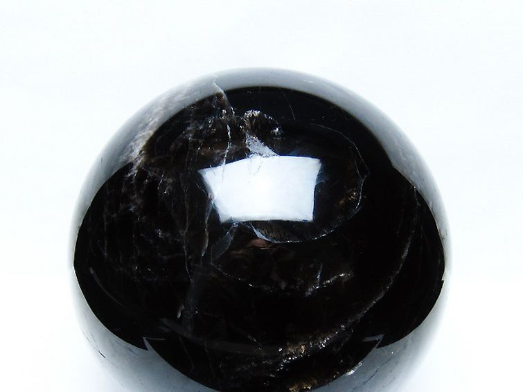 7.9Kgモリオン 純天然 黒水晶 丸玉 180mm [t572-11720] 2枚目