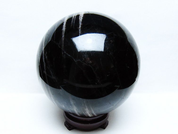 7.9Kgモリオン 純天然 黒水晶 丸玉 180mm [t572-11720] 3枚目