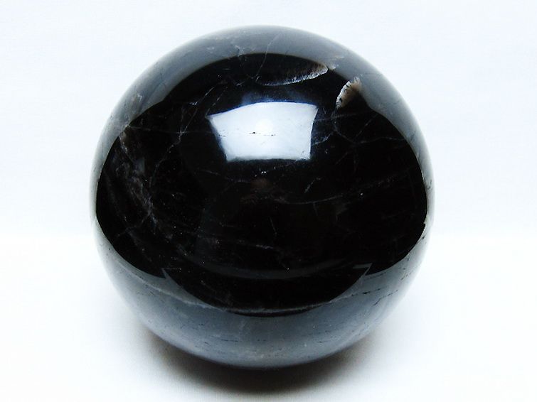 8.9Kgモリオン 純天然 黒水晶 丸玉 190mm [t572-11726] 1枚目