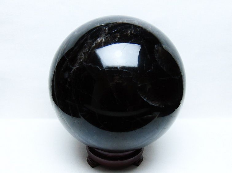 8.9Kgモリオン 純天然 黒水晶 丸玉 190mm [t572-11726] 3枚目