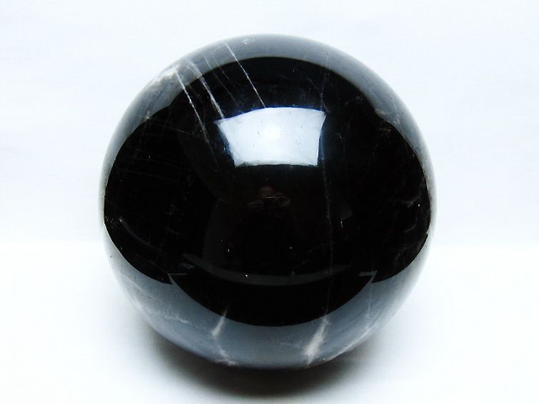 11.5Kgモリオン 純天然 黒水晶 丸玉 200mm [t572-11739] 1枚目