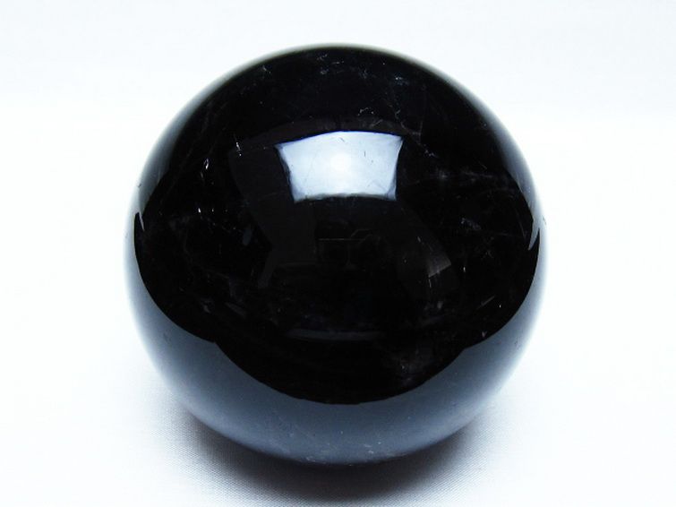 1Kgモリオン 純天然 黒水晶 丸玉 90mm [t572-11915] 1枚目