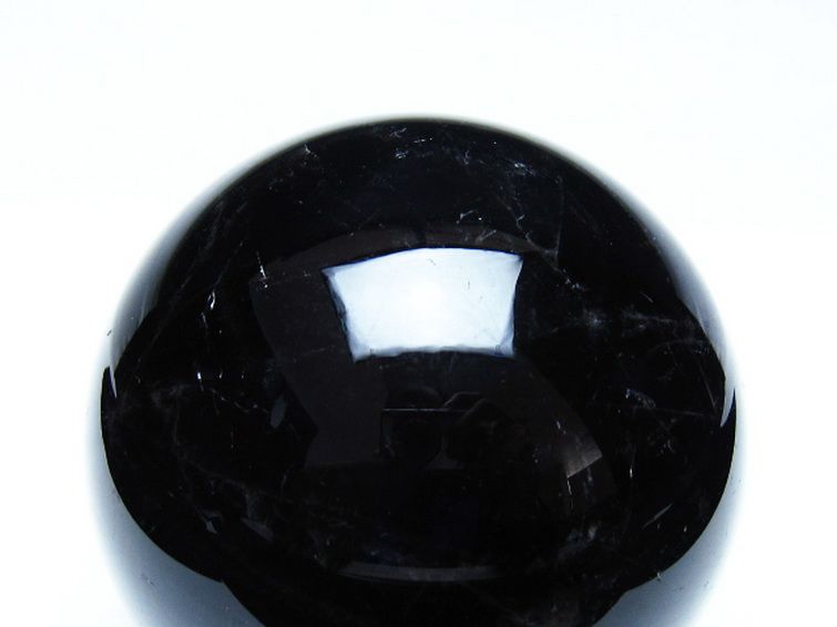 1Kgモリオン 純天然 黒水晶 丸玉 90mm [t572-11915] 2枚目
