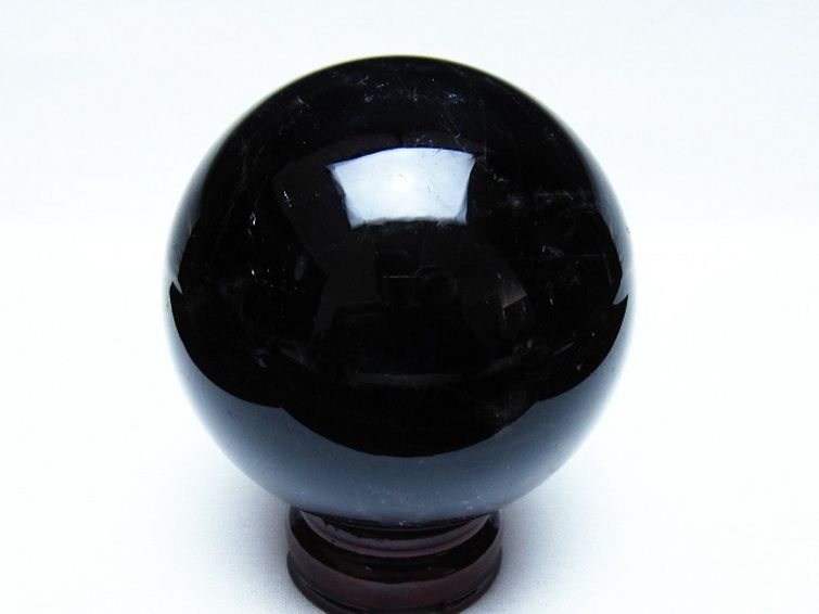 1Kgモリオン 純天然 黒水晶 丸玉 90mm [t572-11915] 3枚目