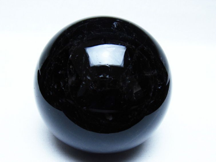 モリオン 純天然 黒水晶 丸玉 89mm [t572-11939] 1枚目