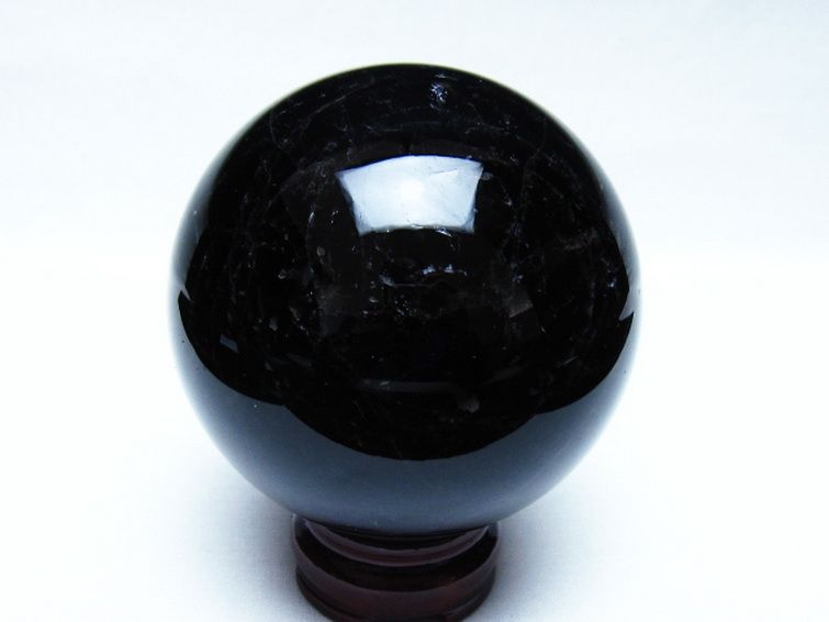 モリオン 純天然 黒水晶 丸玉 89mm [t572-11939] 3枚目